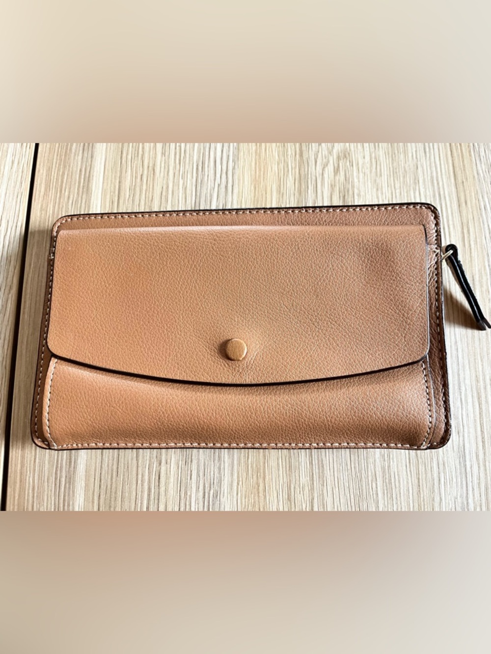 Halogen Tan Leather Convertible Wristlet from Nordstrom